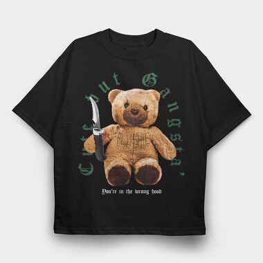 Cute Gangsta, Tricou Oversize Barbati (Unisex)