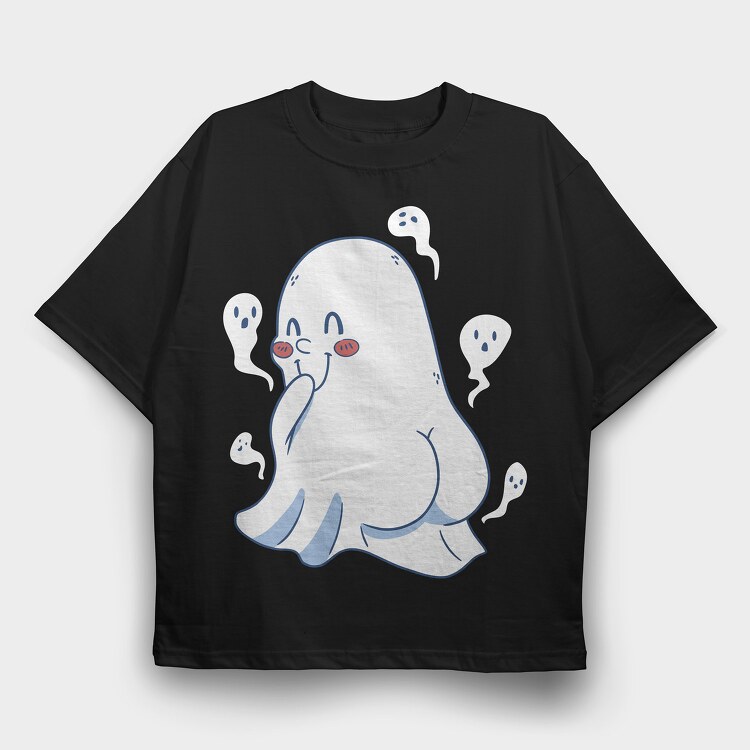 Cute Ghost, Tricou Oversize Barbati (Unisex)
