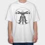 Vitruvian Man Bike, Tricou Oversize Barbati (Unisex)