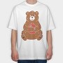 Cute Hot Water Bear, Tricou Oversize Barbati (Unisex)