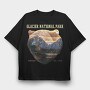 Glacier National Park Bear Lanscape, Tricou Oversize Barbati (Unisex)