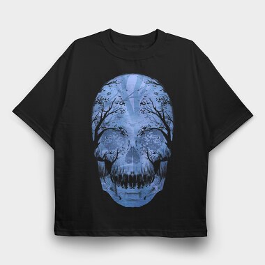 Skull Forest, Tricou Oversize Barbati (Unisex)
