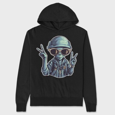 Cool Alien Peace, Hanorac Oversize Barbati (Unisex)