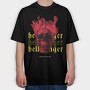 Skull Hell Fire, Tricou Oversize Barbati (Unisex)