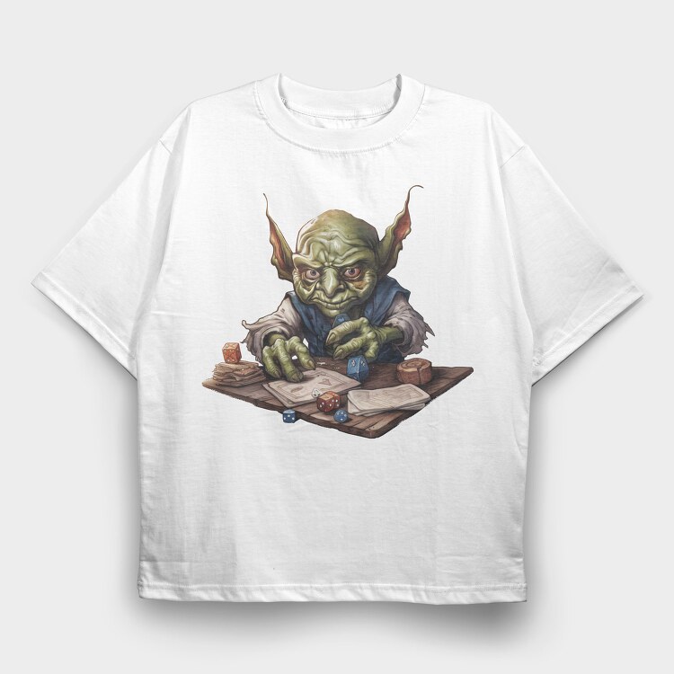 Goblin Playing, Tricou Oversize Barbati (Unisex)