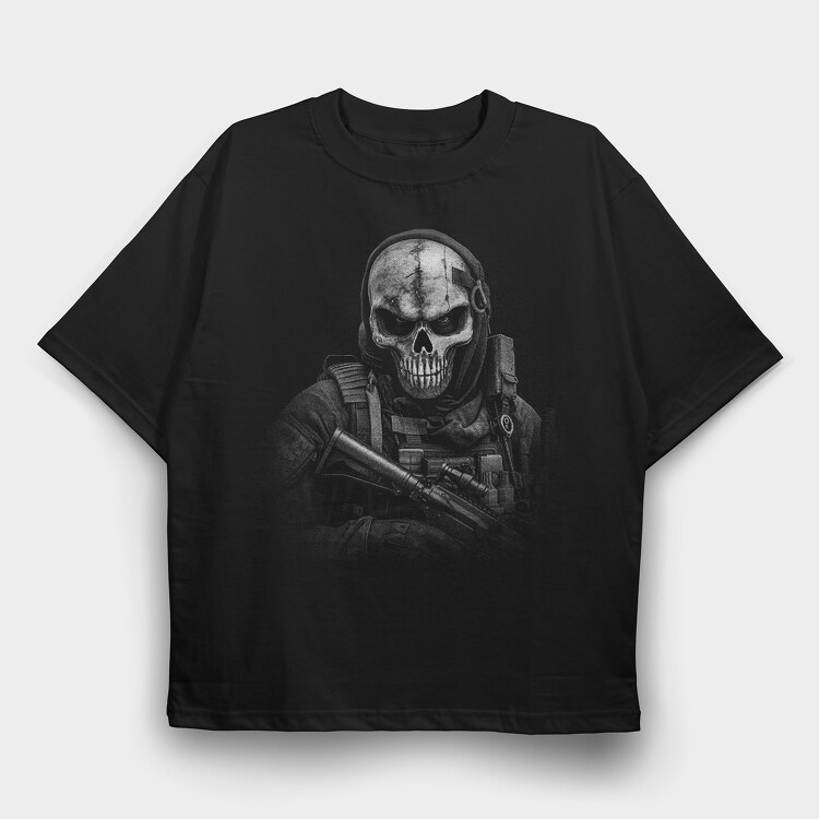 Skull Mask Special Forces, Tricou Oversize Barbati (Unisex)