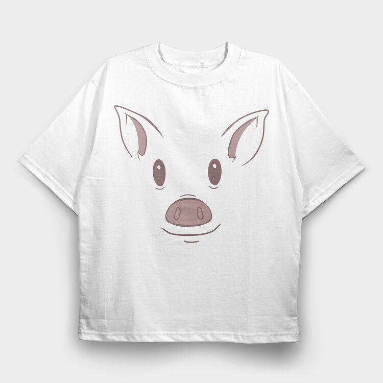 Pig Face, Tricou Oversize Barbati (Unisex)