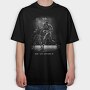 Boxing Monochrome Fighter, Tricou Oversize Barbati (Unisex)