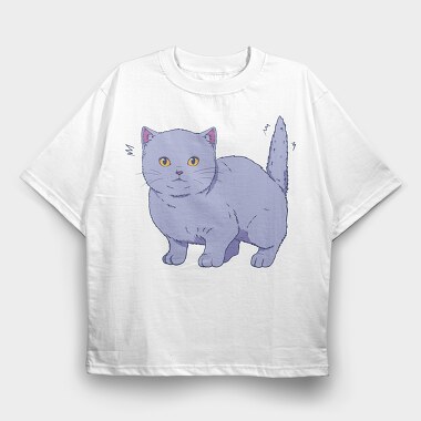 British Cat, Tricou Oversize Barbati (Unisex)