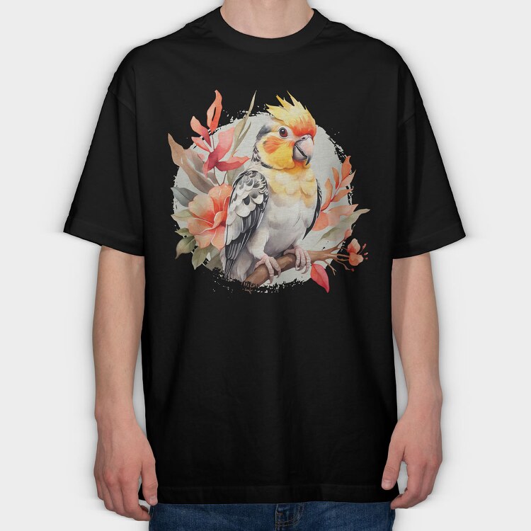 Watercolor Birdd, Tricou Oversize Barbati (Unisex)