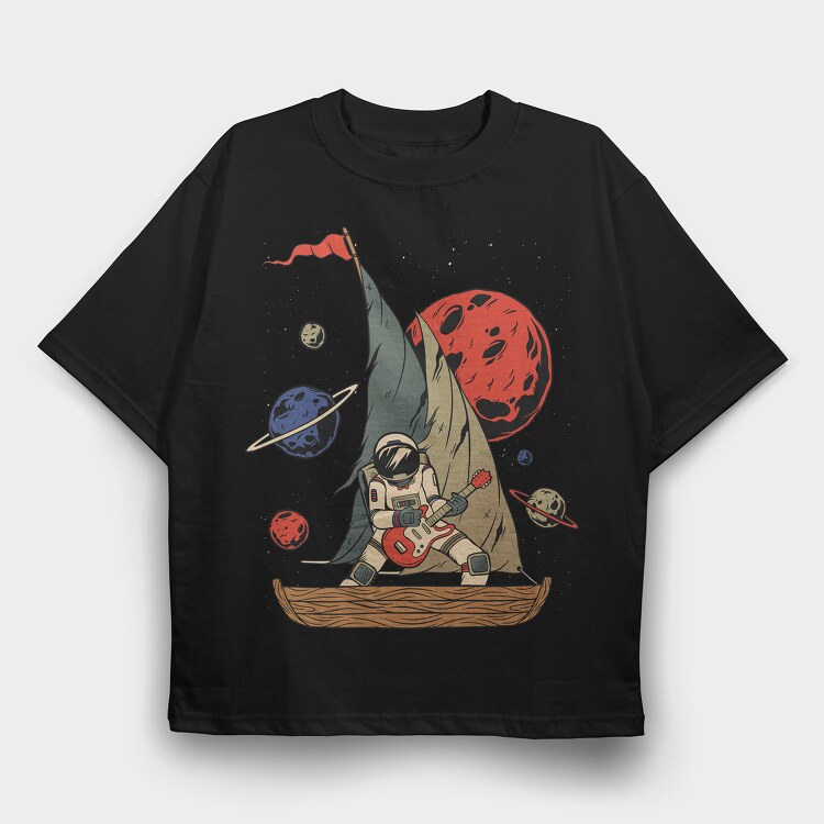 Pirate Astronaut, Tricou Oversize Barbati (Unisex)