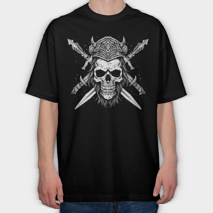 Skull Sword, Tricou Oversize Barbati (Unisex)