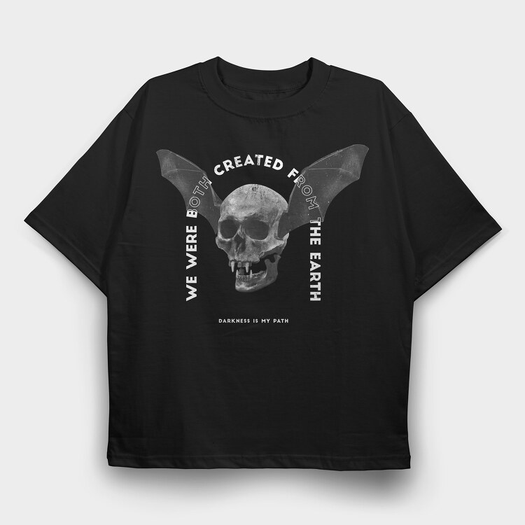 Skull Vampire, Tricou Oversize Barbati (Unisex)