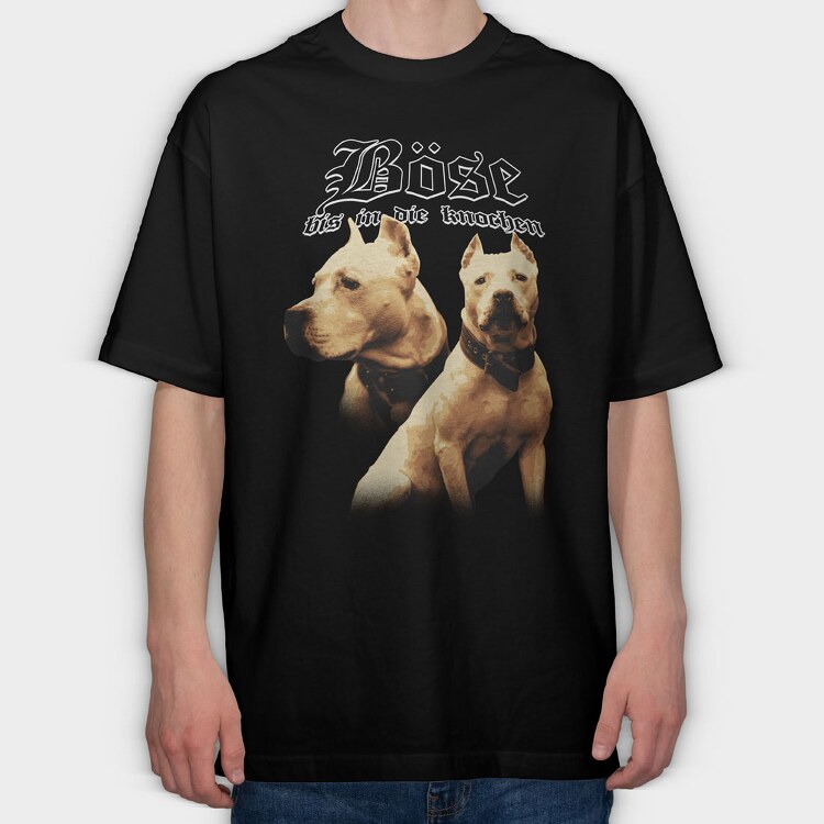 Pitbull Image, Tricou Oversize Barbati (Unisex)