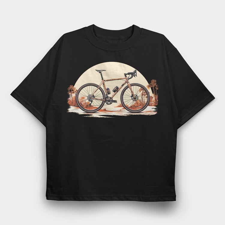 Gravel Bike, Tricou Oversize Barbati (Unisex)