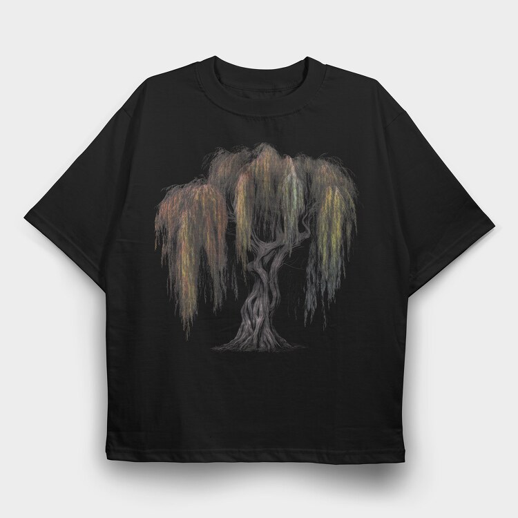 Weeping Willow Tree, Tricou Oversize Barbati (Unisex)