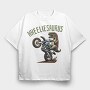 Wheeliesaurus, Tricou Oversize Barbati (Unisex)