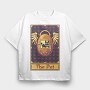 Pixelart Tarot Card the Pet, Tricou Oversize Barbati (Unisex)