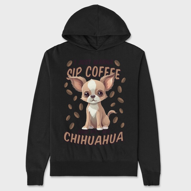 Chihuahua Coffee, Hanorac Oversize Barbati (Unisex)