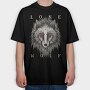 Lone Wolf, Tricou Oversize Barbati (Unisex)