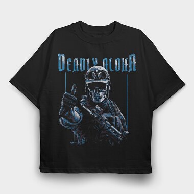 Deadly Aloha, Tricou Oversize Barbati (Unisex)