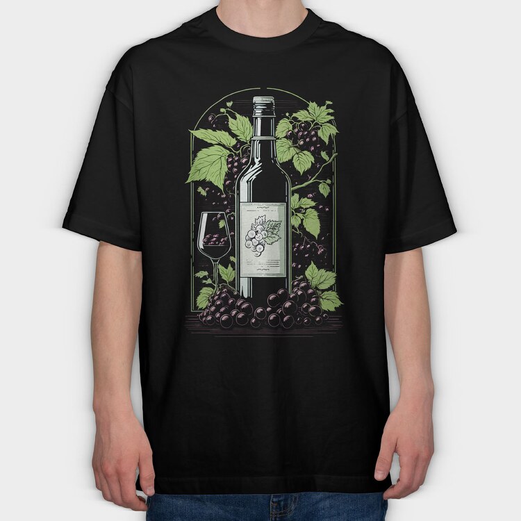 Wine, Tricou Oversize Barbati (Unisex)