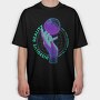 Wireframe Dissolve Reality Hand, Tricou Oversize Barbati (Unisex)