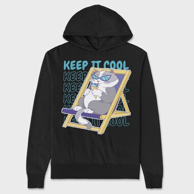 Cool Cat Ice Cream, Hanorac Oversize Barbati (Unisex)