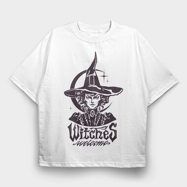 Witches Welcome, Tricou Oversize Barbati (Unisex)