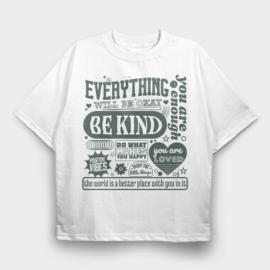 Positive Vibration Set, Tricou Oversize Barbati (Unisex)