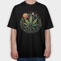 Cannabis Planets, Tricou Oversize Barbati (Unisex)