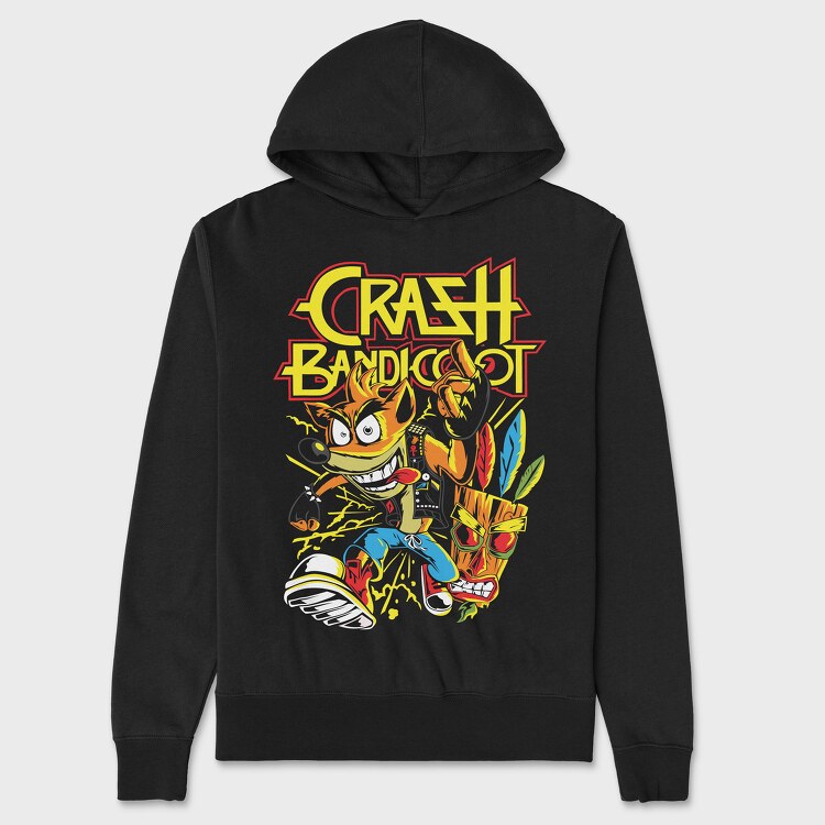 Crash Bandicoot, Hanorac Oversize Barbati (Unisex)