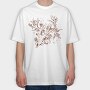 Deer Skull Flowers, Tricou Oversize Barbati (Unisex)