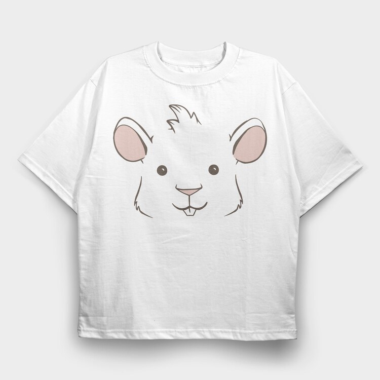Guinea Pig Face, Tricou Oversize Barbati (Unisex)