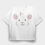 Guinea Pig Face, Tricou Oversize Barbati (Unisex)