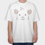 Guinea Pig Face, Tricou Oversize Barbati (Unisex)