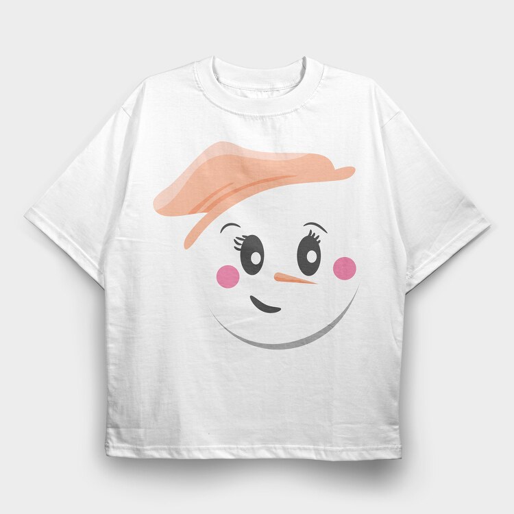 Snow Man Face 5, Tricou Oversize Barbati (Unisex)