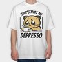 Depresso Cat, Tricou Oversize Barbati (Unisex)