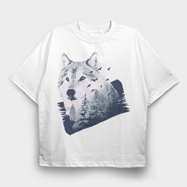 Wold Forest, Tricou Oversize Barbati (Unisex)