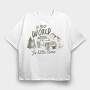 So Much World So Little Time Jeep, Tricou Oversize Barbati (Unisex)