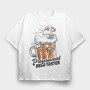 Professional Beer Tester, Tricou Oversize Barbati (Unisex)