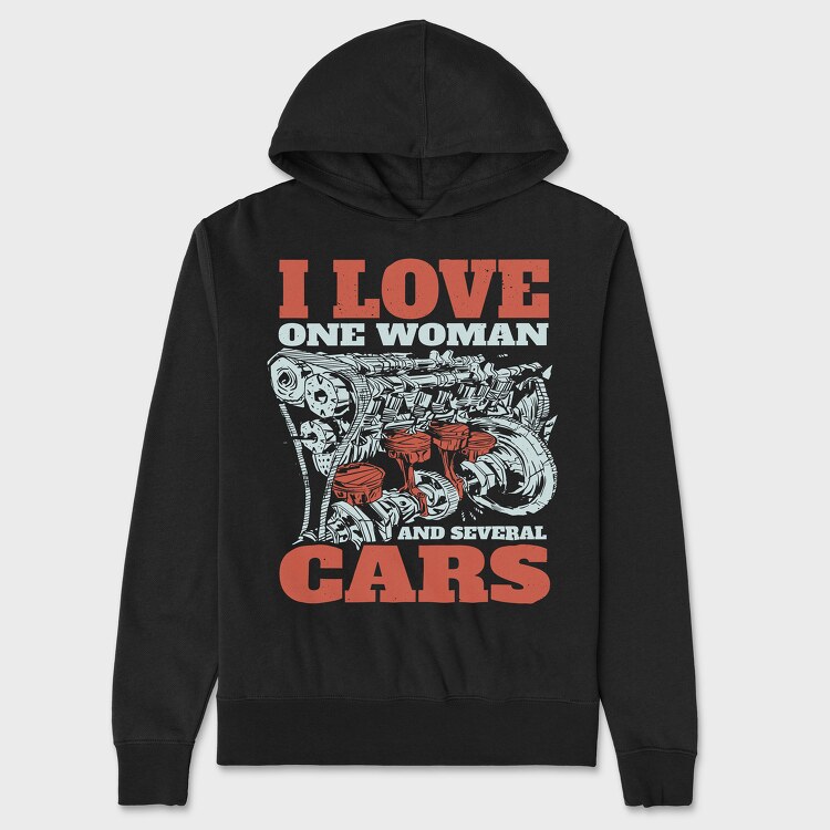 I Love One Woman and Several Cars, Hanorac Oversize Barbati (Unisex)