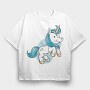 Magic Unicorn, Tricou Oversize Barbati (Unisex)