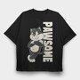 Cartoon Cat Pawsome, Tricou Oversize Barbati (Unisex)