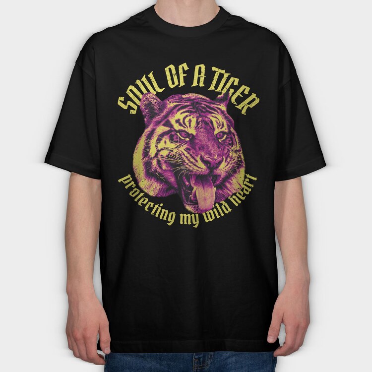 Soul of a Tiger, Tricou Oversize Barbati (Unisex)