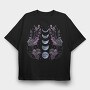 Purple Flowers Dark Moon, Tricou Oversize Barbati (Unisex)
