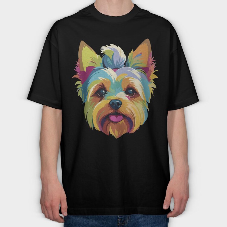 Dog Colorful, Tricou Oversize Barbati (Unisex)