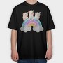 Sparkles Cats, Tricou Oversize Barbati (Unisex)