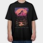 Purple Mountain Hike, Tricou Oversize Barbati (Unisex)