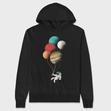 Astronaut Balloons, Hanorac Oversize Barbati (Unisex)